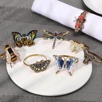 banquet creative hamburger diy craft butterfly bees table decoration wedding supplies napkin ring mouth ring