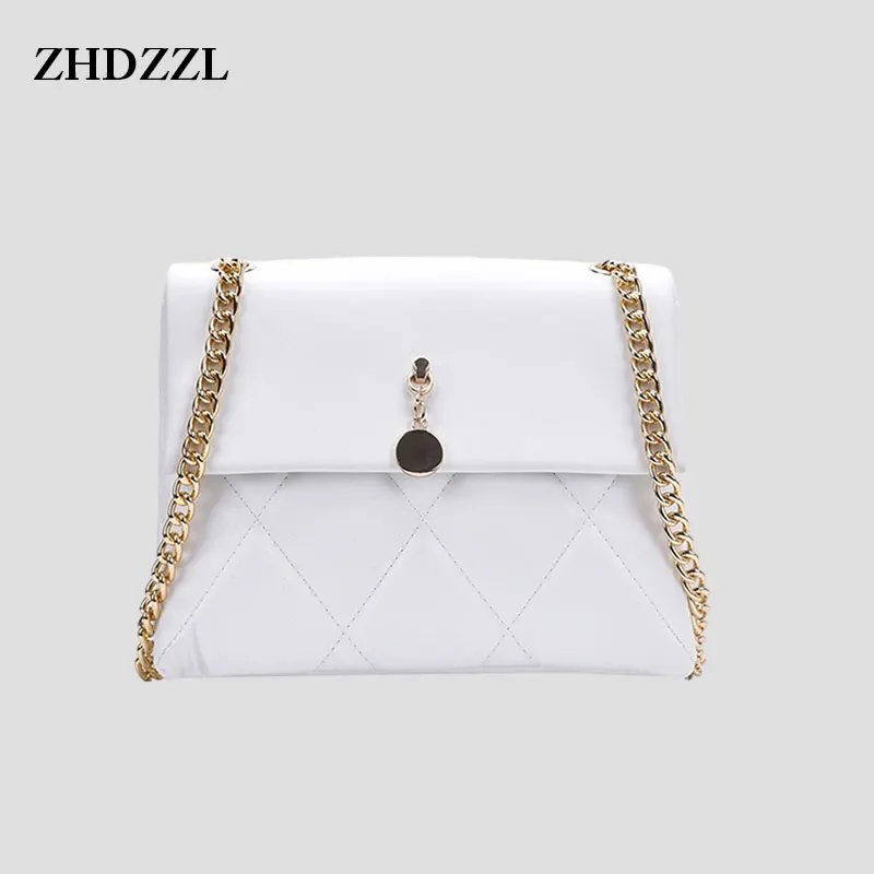 

Women's Designer Plaid Quilted Messenger Bag Double Compartment Underarm Shoulder Bag Ladies Luxury Brand Envelope Chain Handbag