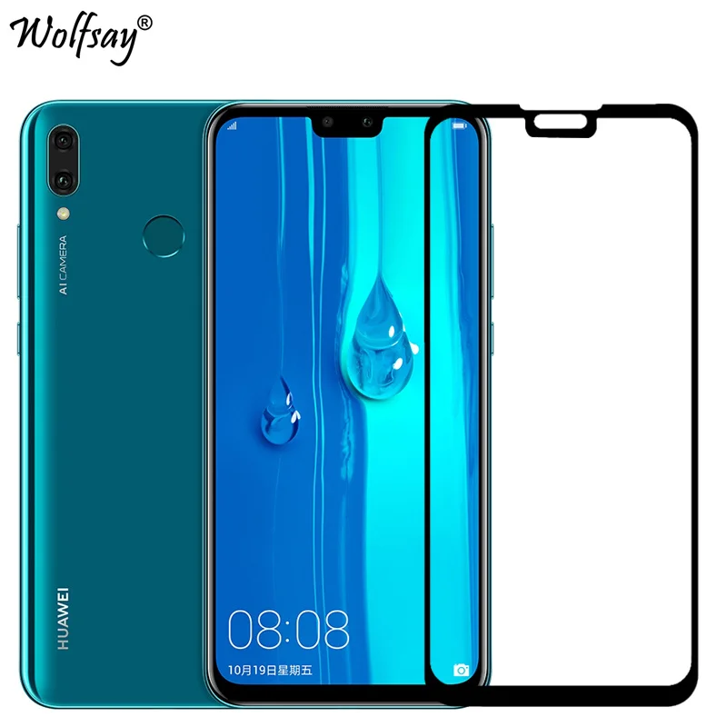 

Full Cover Glass For Huawei Y9 2019 Tempered Glass Screen Protector For Huawei Y9 2019 Full Glue Glass Y92019 JKM-LX1 LX2 LX3