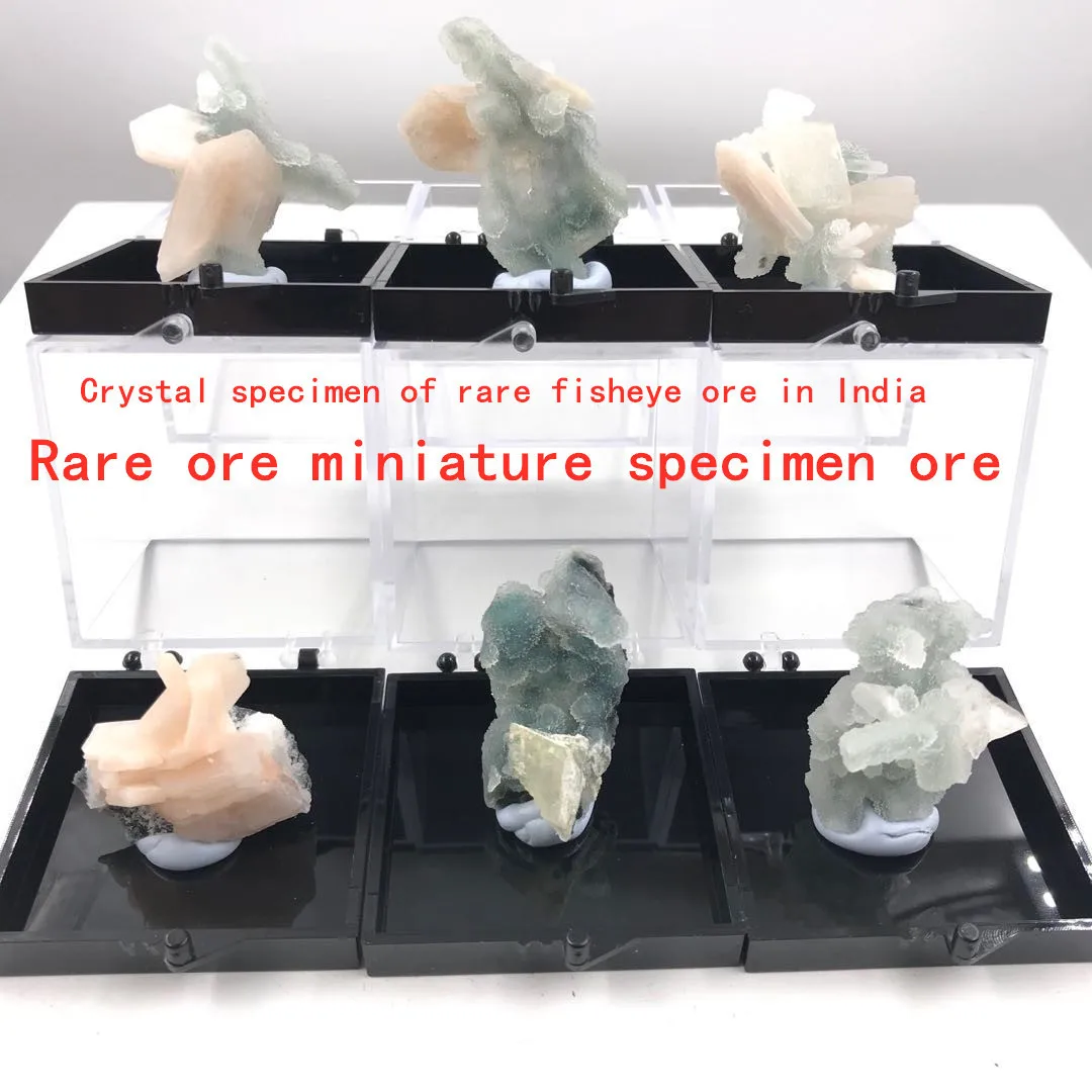 

Natural Rare Apophyllite Micro Mineral Crystal Specimens Energy Purification Family Home Decor Accessories