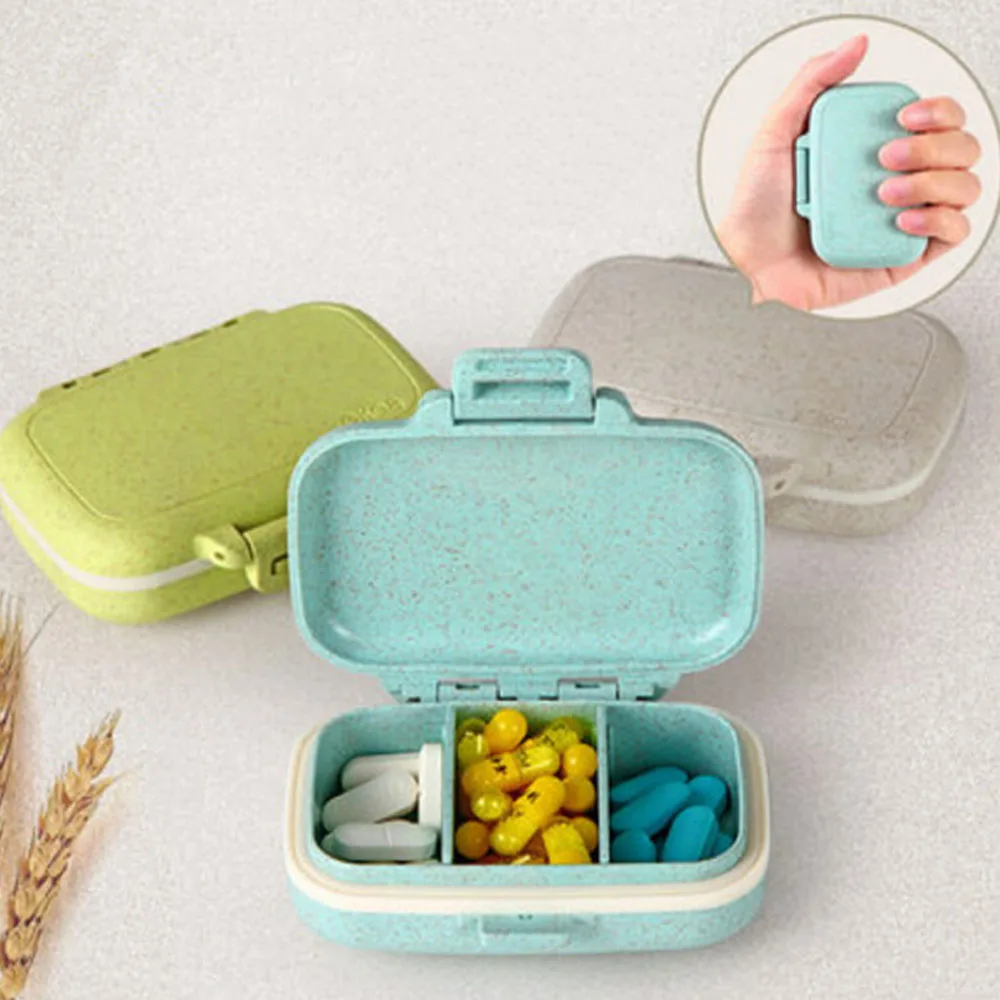 Портативный Влагостойкий Чехол органайзер для таблеток с 3 слотами переносной