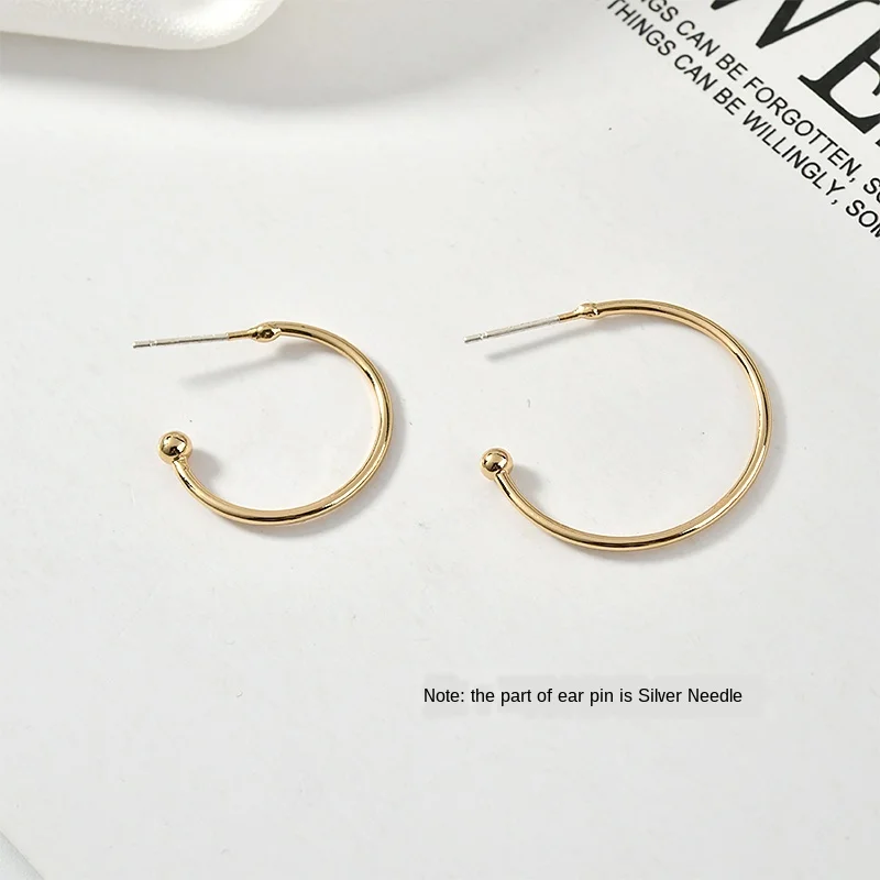 4 шт. простые серьги с-образной формы из серебра 925 пробы | Украшения и аксессуары