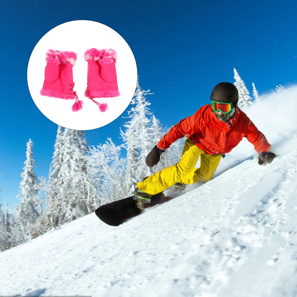 

1 Pair Outdoor Wrist Hands Warmers Winter Half Finger for Girls