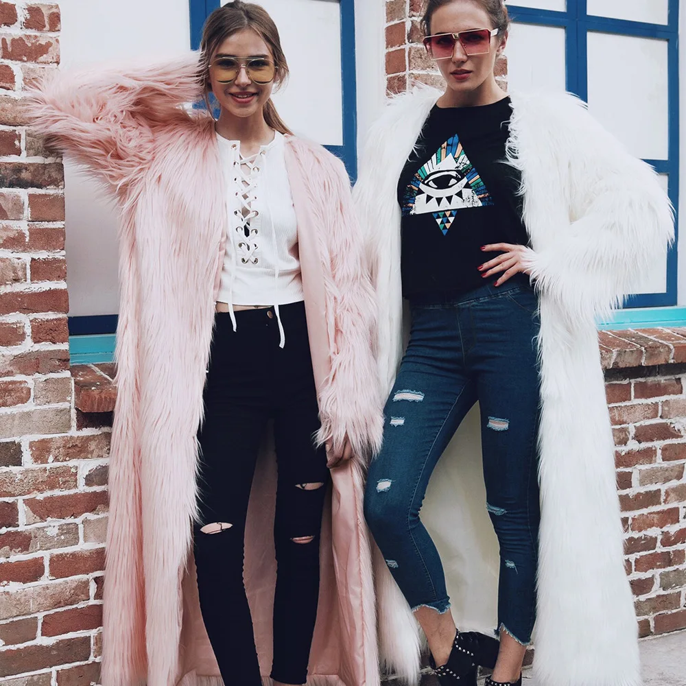 New Autumn/winter Fashion Fur-like Long Floating Fur Coat Women's Fur-like Coat Coat