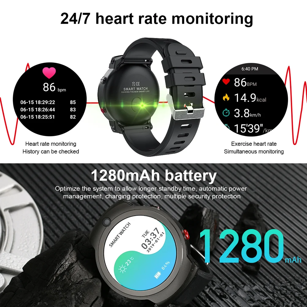 Водонепроницаемые Смарт-часы DM28 4G Android 7 1 камера МП четырехъядерный процессор