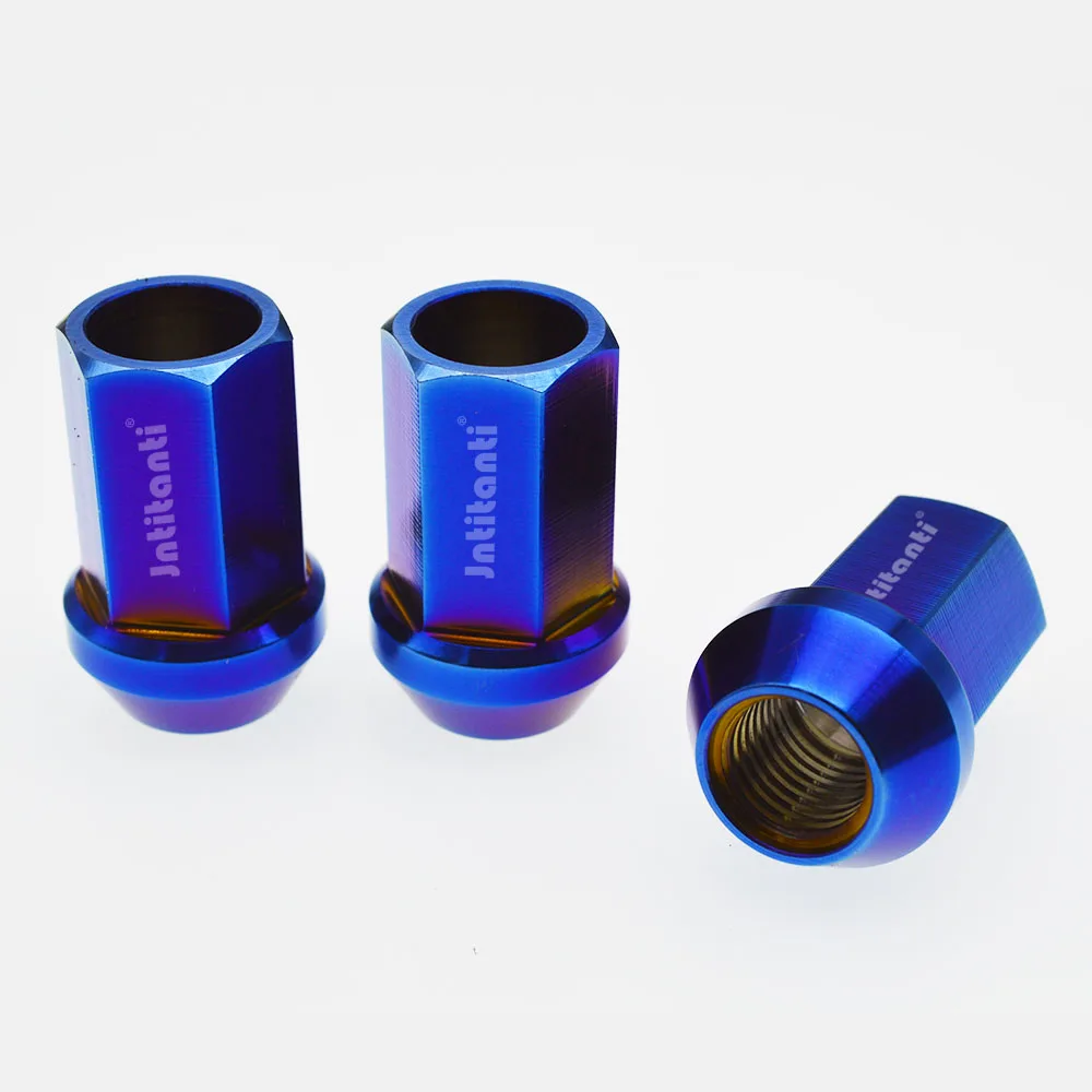 

Blue high strength full hex Gr5 titanium car wheel nut