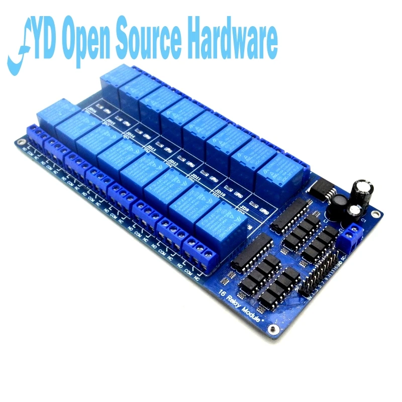 16 канальный релейный модуль с защитой оптрона LM2596 платы управления питанием 5 В