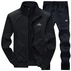 Мужской флисовый спортивный костюм, весенняя куртка и брюки, повседневный мужской тренировочный костюм, спортивная одежда для фитнеса, 2021