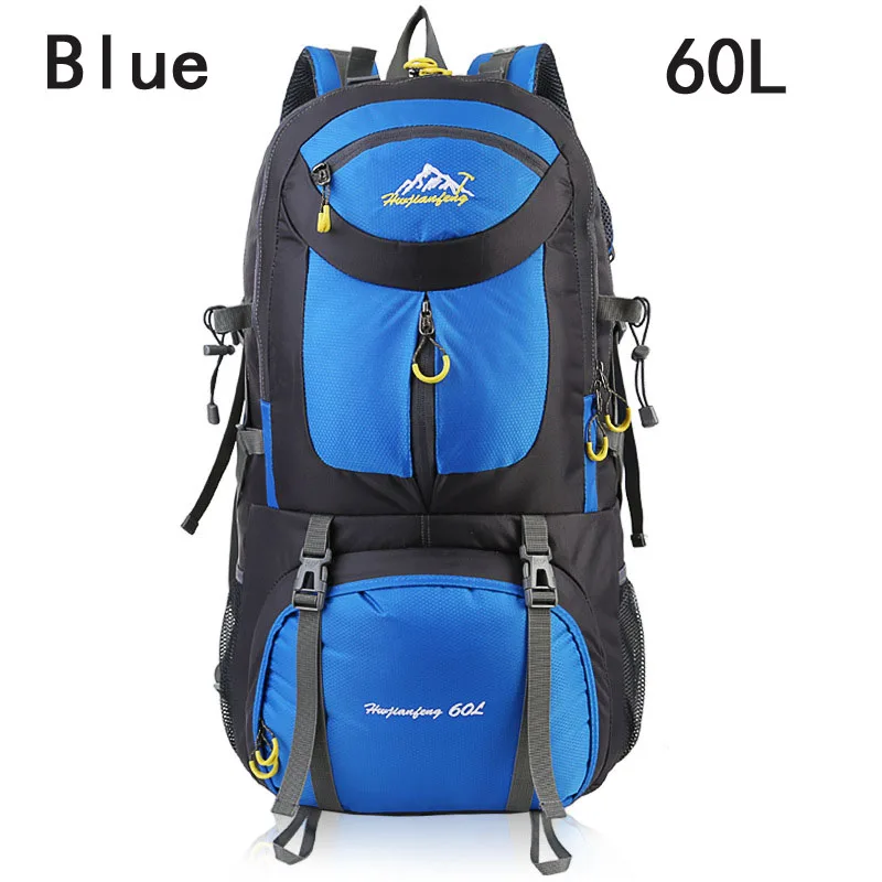 Blue 60L 40л 50л 60л наружные водонепроницаемые сумки рюкзак мужской горный Альпинизм спортивный рюкзак походный рюкзак женская Сумка для кемпинга дорожная сумка - Цвет: Blue 60L