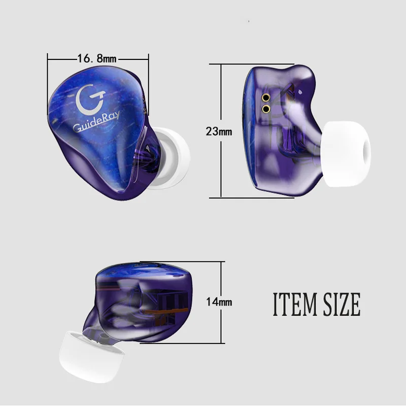 GuideRay GR-V5 блок 5BA сбалансированные наушники 8D стерео HiFi Ноулз драйверы с 16 ядрами