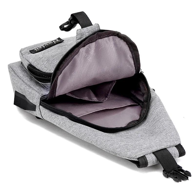 Мужская нагрудная сумка с USB зарядкой мужские сумки через плечо для мессенджеров