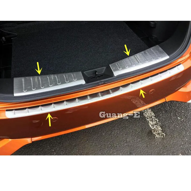

For Nissan NOTE 2017 2018 2019 2020 Car Cover Inside Outside Inner Rear Bumper Tailgate Pedal Strip Trim Plate Threshold