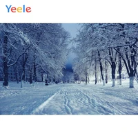 winter forest snowflake road moonlight view home decoration backdrop photography custom photographic background for photo studio