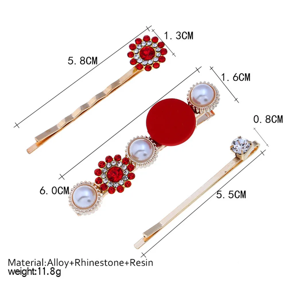 

New arrivals New 3pcs/1Set Korea Vintage Simulation Pearl Hairpins Fashion Hair Accessories Button Simulation Pearl Hair Clips