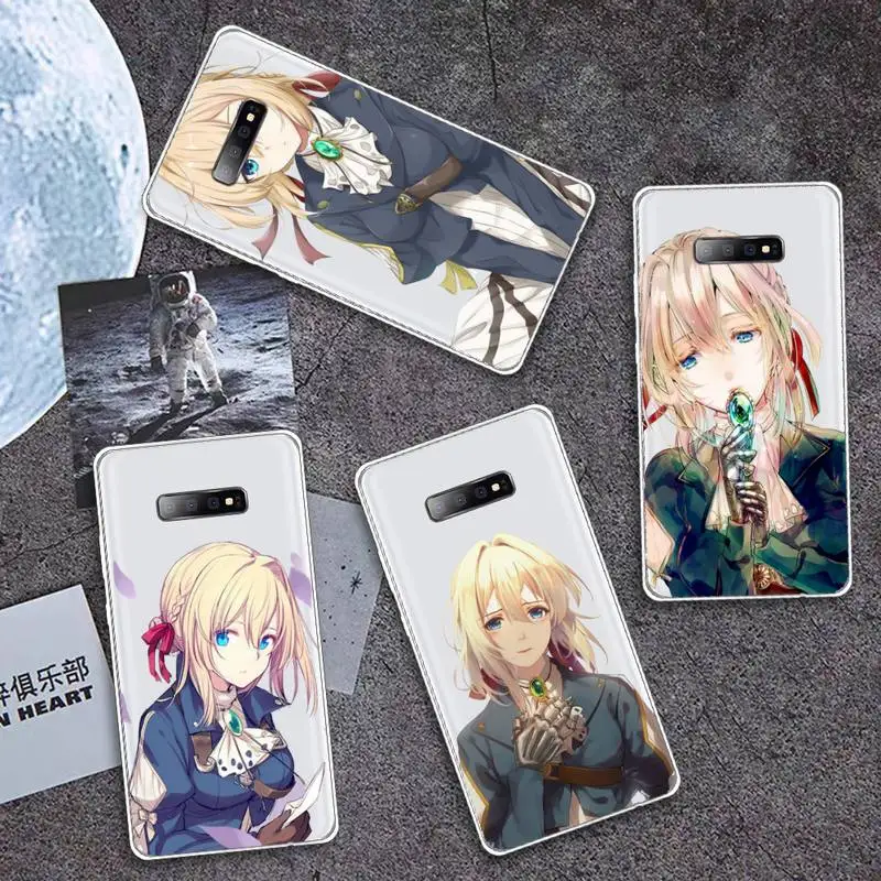 

Violet Evergarden Phone Case Transparent for Samsung A71 S9 10 20 HUAWEI p30 40 honor 10i 8x xiaomi note 8 Pro 10t 11