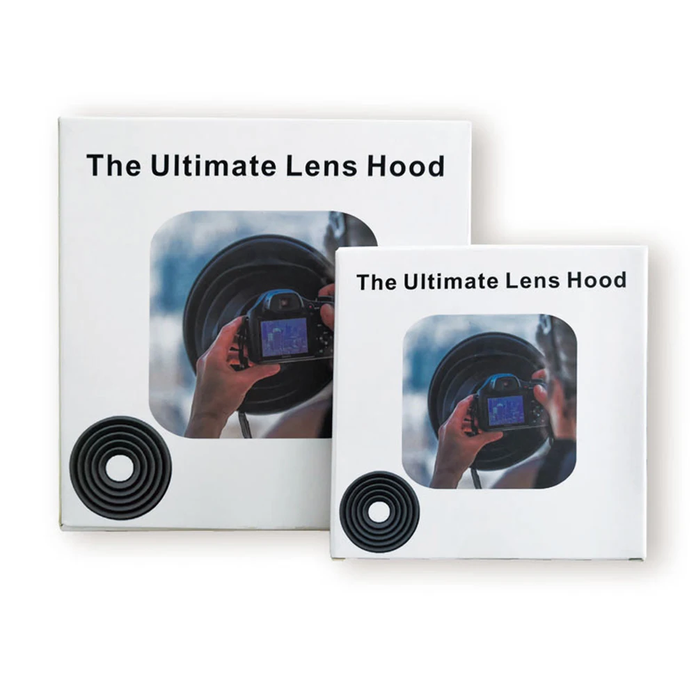 Конечной анти стекло или антибликовым покрытием силиконовая складная бленда для