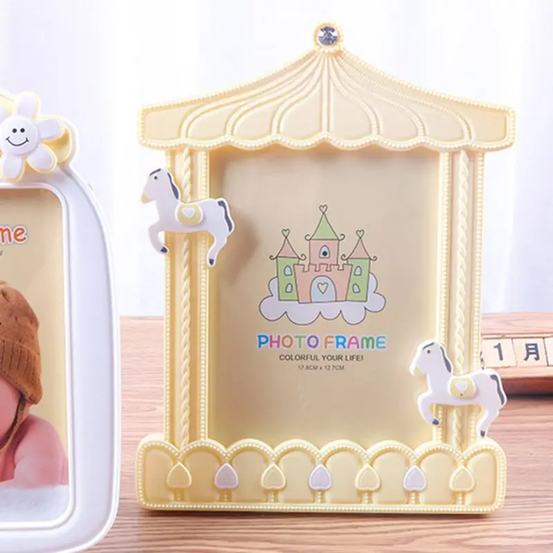 

Creative Baby Cartoon Trojan Photo Frame Kids Birthday Gift Picture Holder Desktop Home Decoration Family Ornaments
