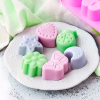 diy insect shape soap mould fondant cake mold food grade silicone cake decoration tool 6 grid multifunction baking mould