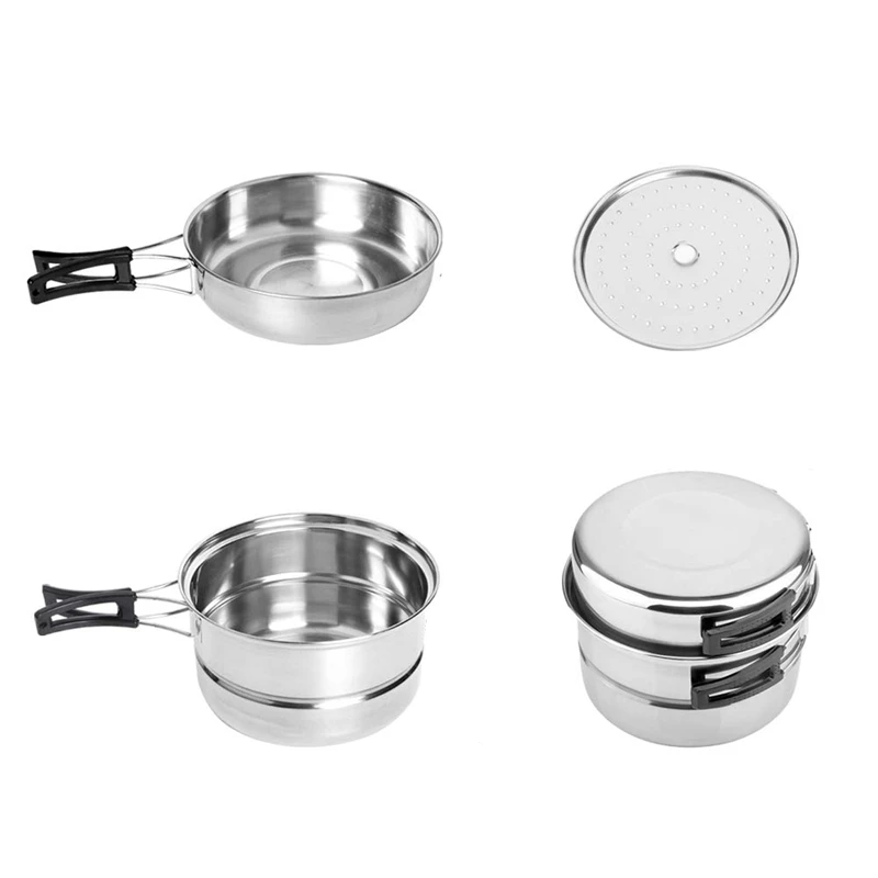 Уличный кухонный чайник из нержавеющей стали походный горшок рюкзак набор для