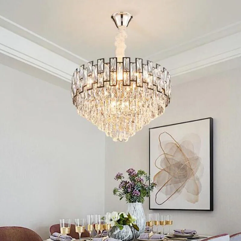 Новая роскошная хрустальная люстра для гостиной лампа креативная