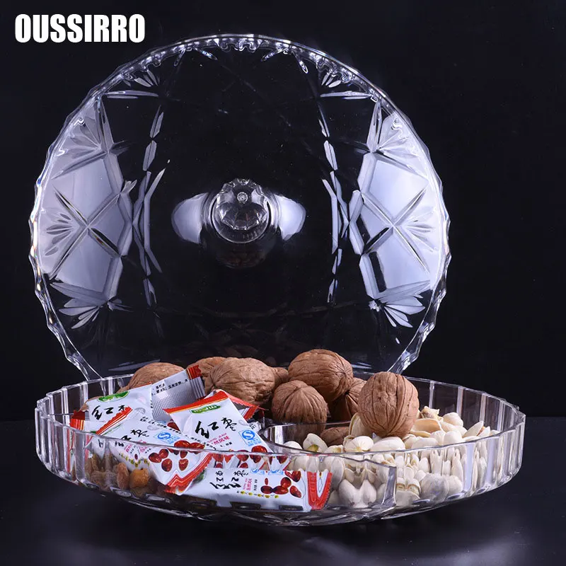 Прозрачный европейские сладости сухофрукты лоток простой акриловый поднос