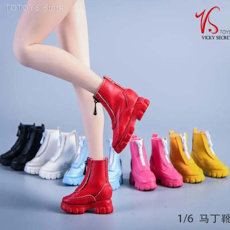 

1/6 VSTOYS 21XG86 female soldier Shoes Leather Martin Boots hollow without feet For 12 Inches Action Figure In Stock