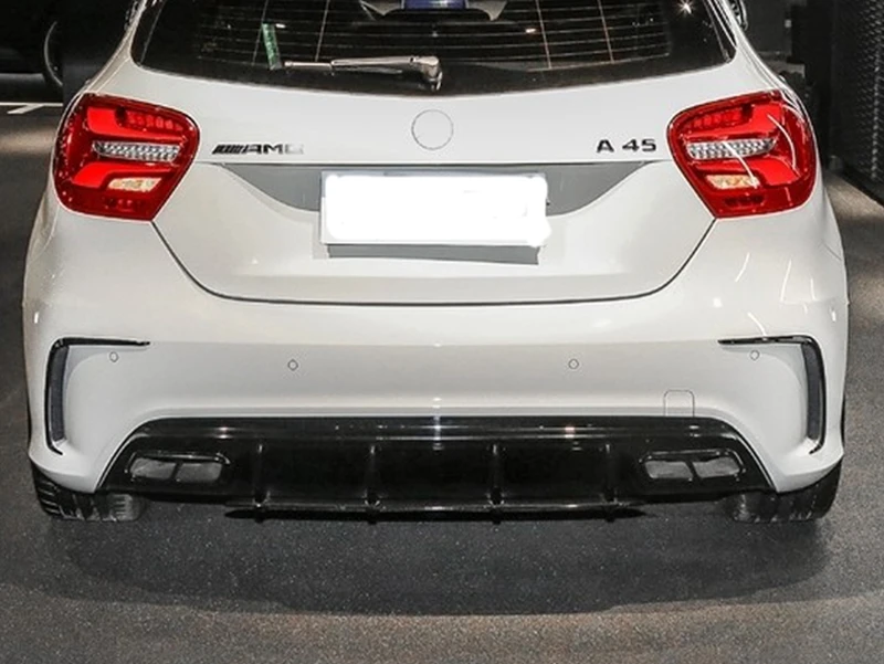 Автомобильный Стайлинг для Benz W176 A200 A250 A45 AMG хэтчбек Спорт- черный глянец задний бампер спойлер Canards вентиляционные отверстия 2 шт