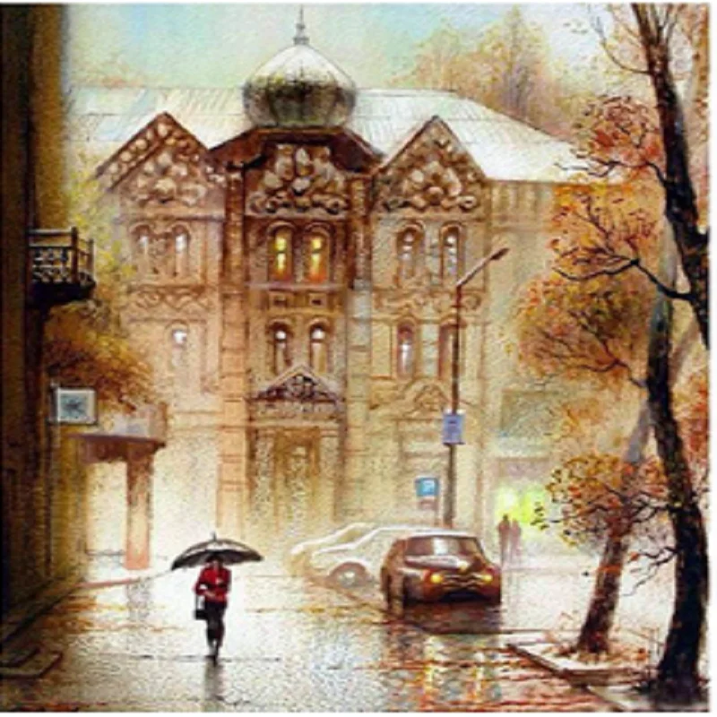 

Landscape City Painting By Number Color Acrylic Paint Handmade Drawing Picture By Number Frame Canvas For Adults Home Decoration