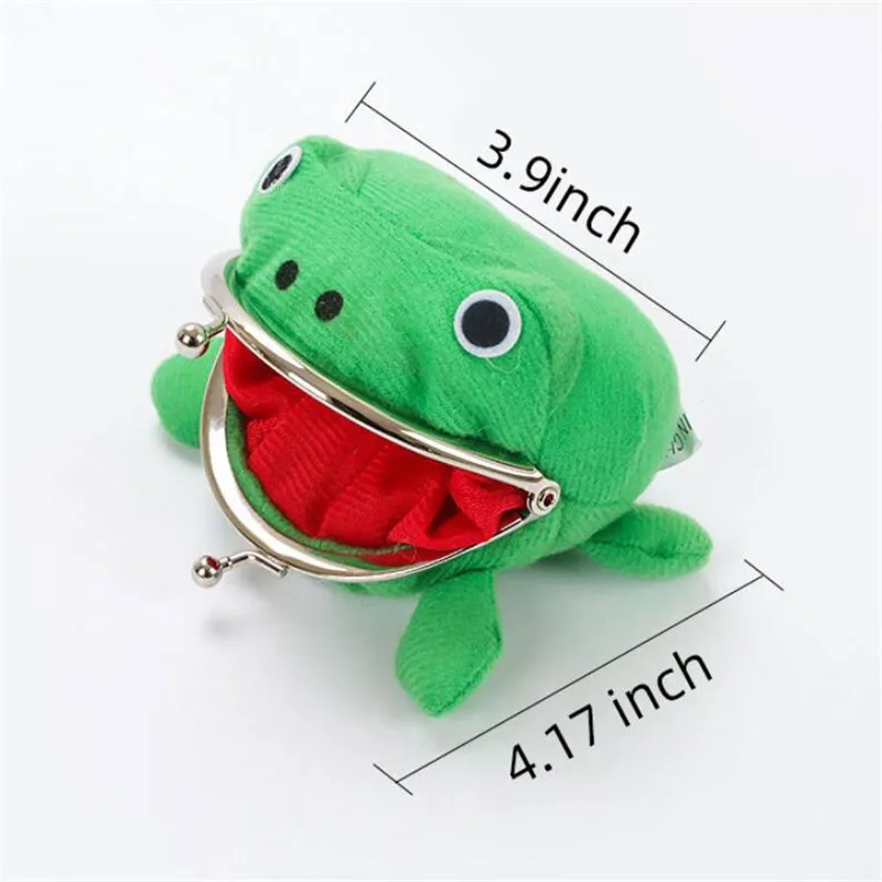 1 PC Frog Coin Purses Women's Wallet Pouch Manga Shape Fluff Clutch Cute Purse Holder Adult Kids Girls Gift Bags | Багаж и сумки