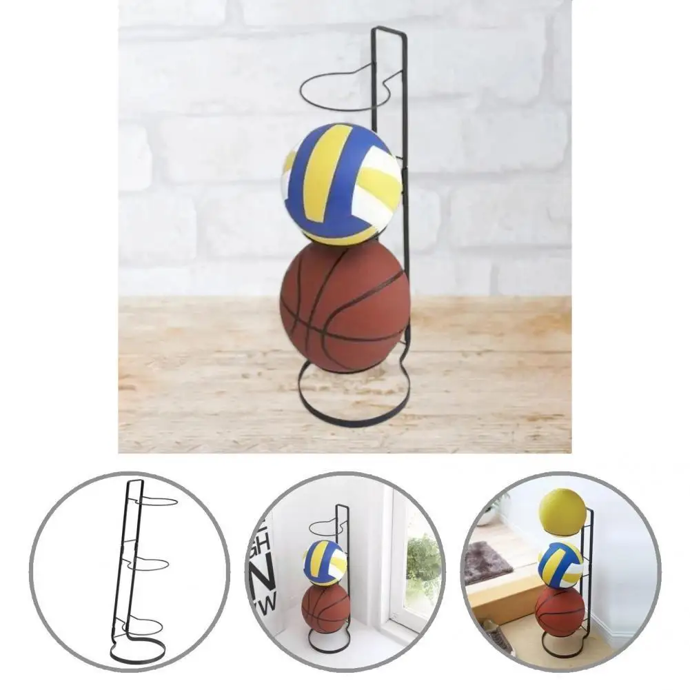 

Long Lasting Movable Three Stack Football Holder Display Stand for School