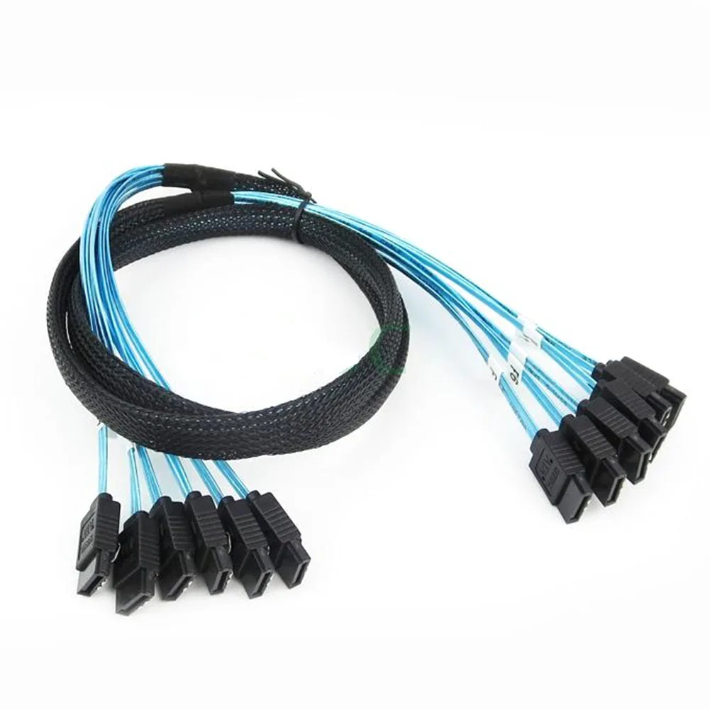 

7 Pin Data Cable ​SATA 3.0 III 6Gbps SAS Cable for Server SATA 7 Pin to SATA Breakout Cable Hard Drive Splitter Cable