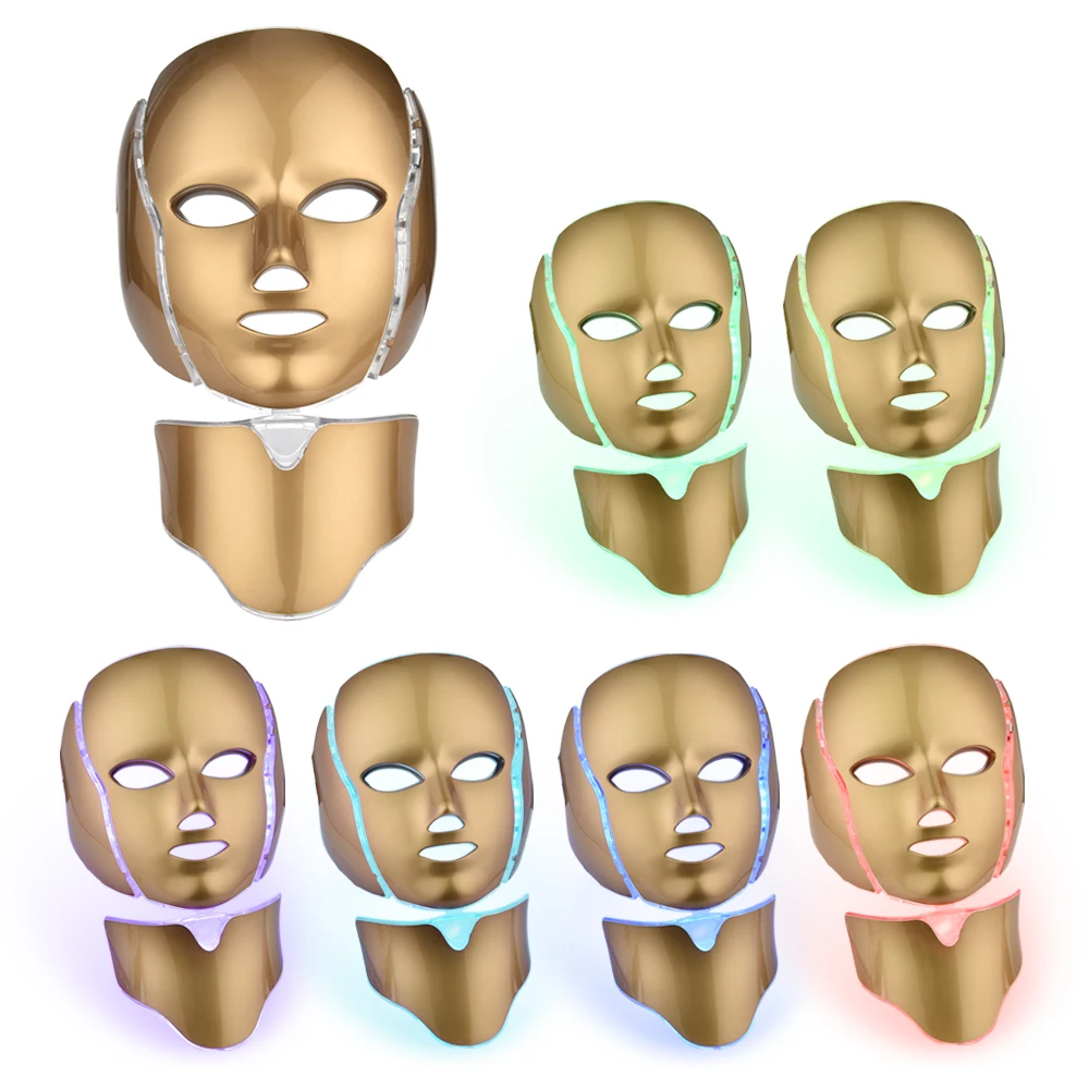 Светодиодный ная маска для лица 7 цветов светильник вая терапия омоложение кожи