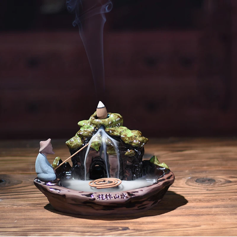 Керамическая глазурь мини курильница с держателем подарок семейный офис