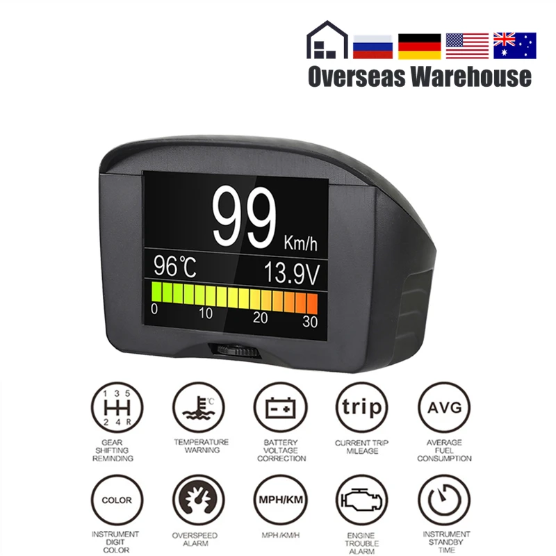 AUTOOL X50 Plus HUD Дисплей Многофункциональный автомобиль OBD Умный Цифровой измеритель температуры Сигнализация Код неисправности напряжение скорость