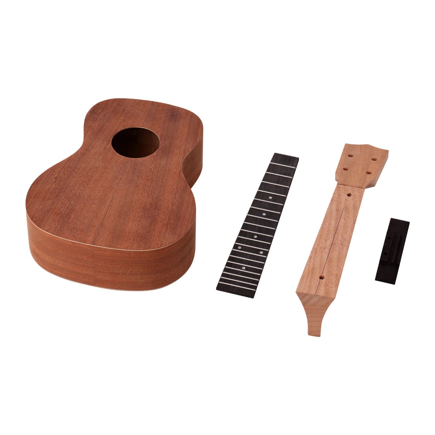 Ammoon 23 дюйма незавершенный DIY Набор укулеле Ukelele фанера корпус Okoume твердая