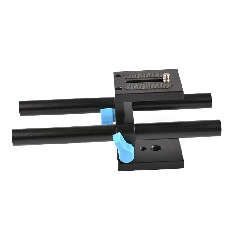 

15mm Rail Rod Support System Video Stabilizer Track Slider Baseplate 1/4" Screw Quick Release For DSLR Follow Focus Rig 5D2 5D3