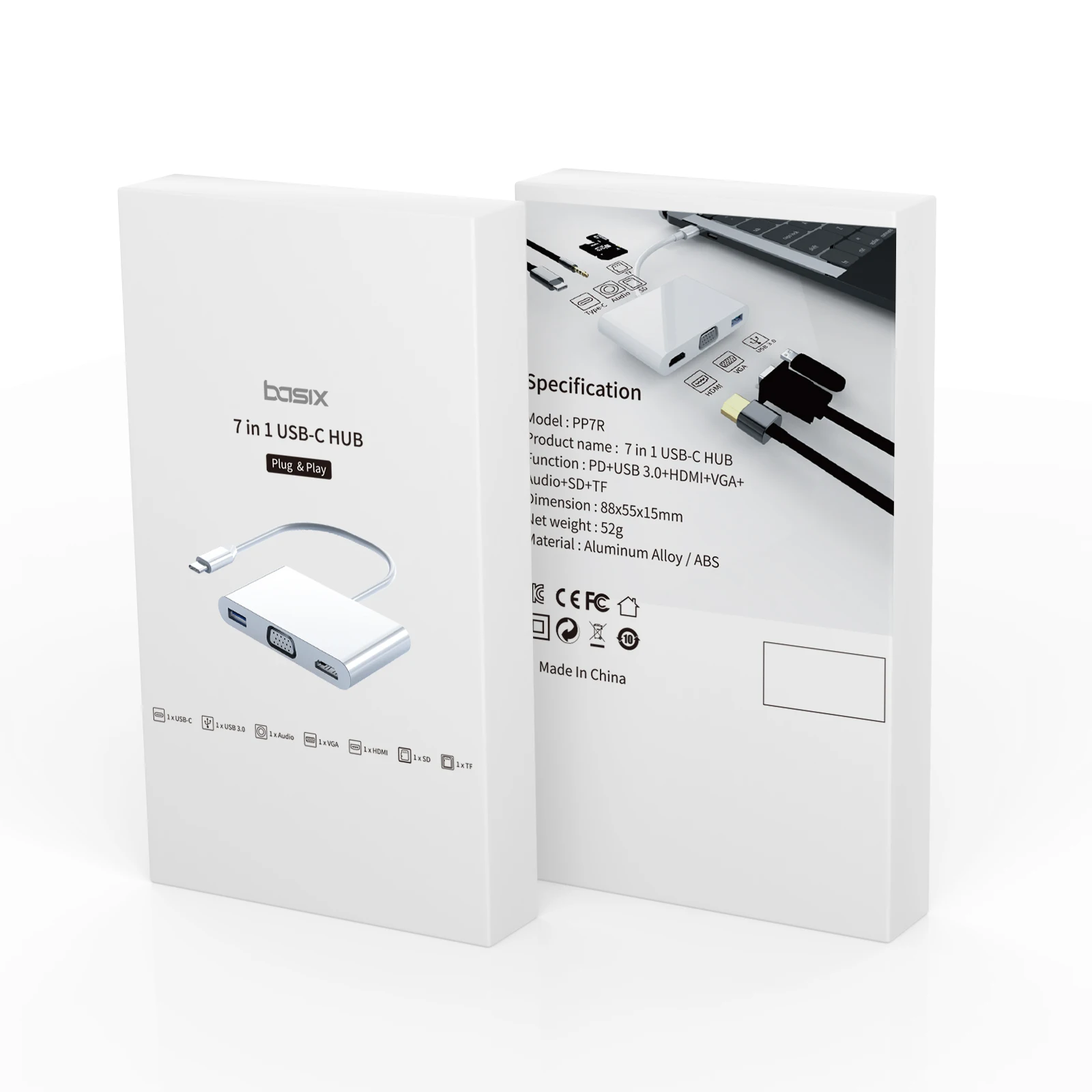 7 портов тип c usb хаб играть и под