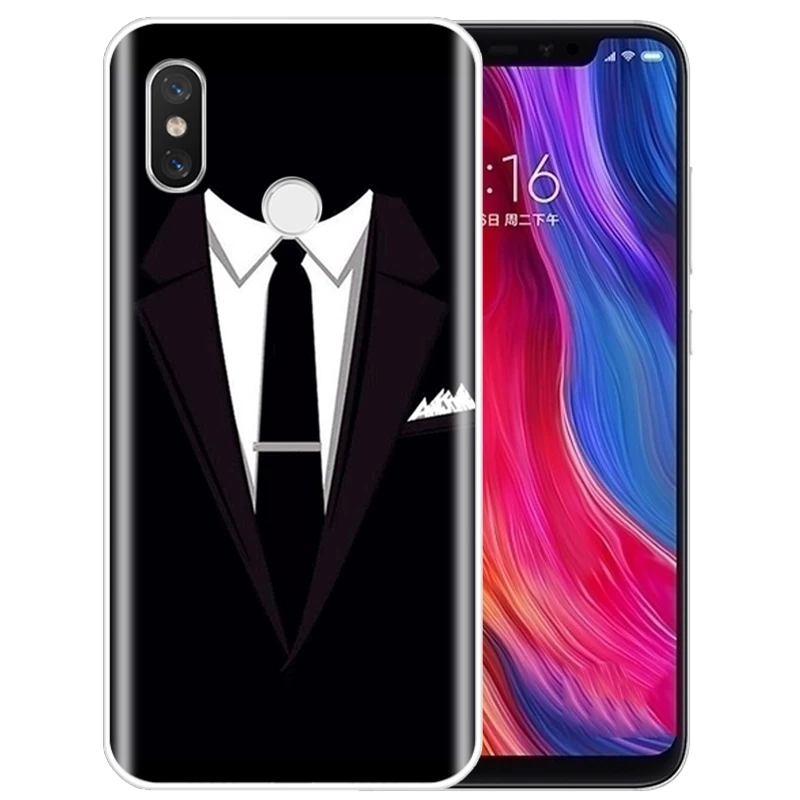 Мужской костюм рубашка галстук силикон для xioami 4 чехол телефона 5 4S 6 8 9 Lite Plus note 3 MAX2