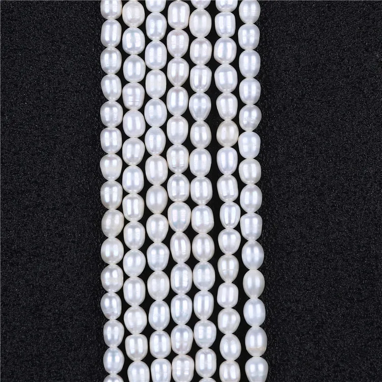 

wholesale B 5-6mm rice freshwater pearl strands for making jewelry