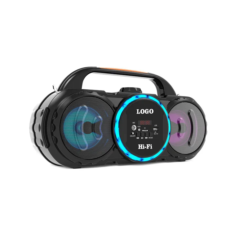 

Беспроводной bluetooth двойной динамик Портативный ремешок динамик новый светодиодный светильник ка с дистанционным управлением радио водоне...