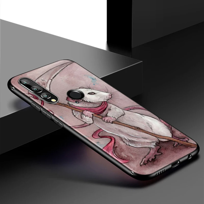 

Silicone Cover Cute Mouse Rat Art for Huawei Honor 10i 9X 8X 20 10 9 Lite 8 8A 7A 7C Pro Lite Phone Case