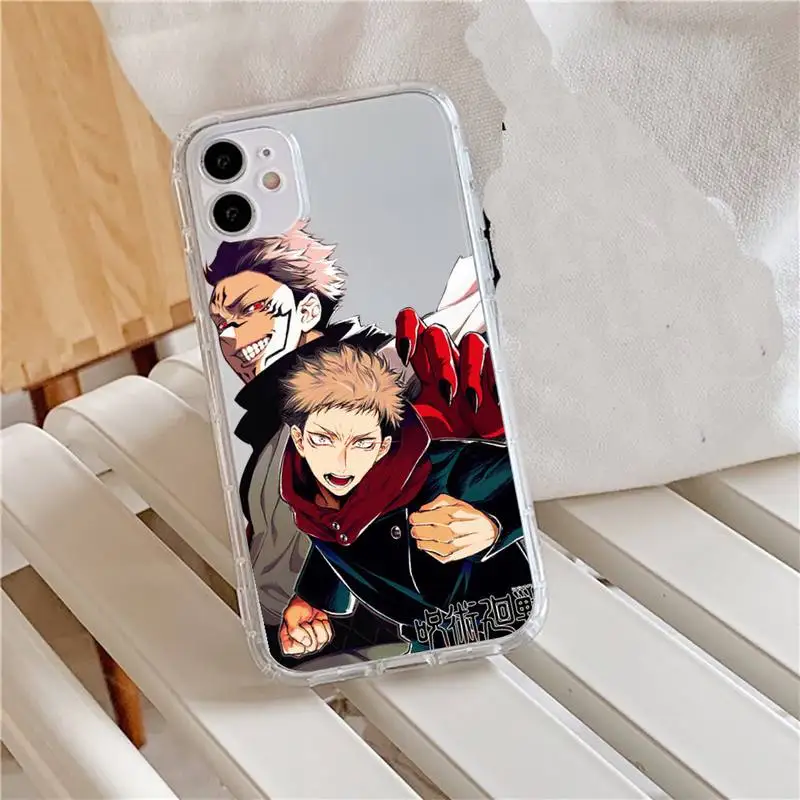 

Jujutsu Kaisen Anime Gojo Satoru Phone Case Transparent for iPhone 11 12 mini pro XS MAX 8 7 6 6S Plus X 5S SE 2020 XR