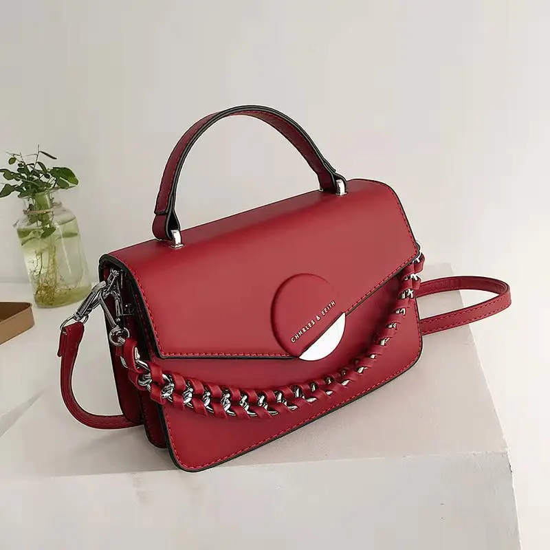 

Женская маленькая сумочка на цепочке, с квадратной пряжкой, весна 2021