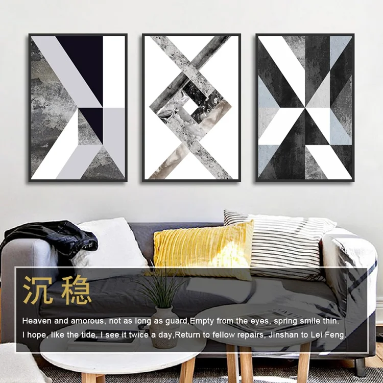 

Modern Nordic Style Color Matching Marble Pattern Hanging Wall Art Canvas Painting Home Decor Poster For Living Room Bedroom