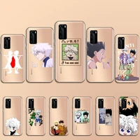 hunter x hunter japan anime phone case transparent for huawei p 40 20 30 10 mate pro lite plus