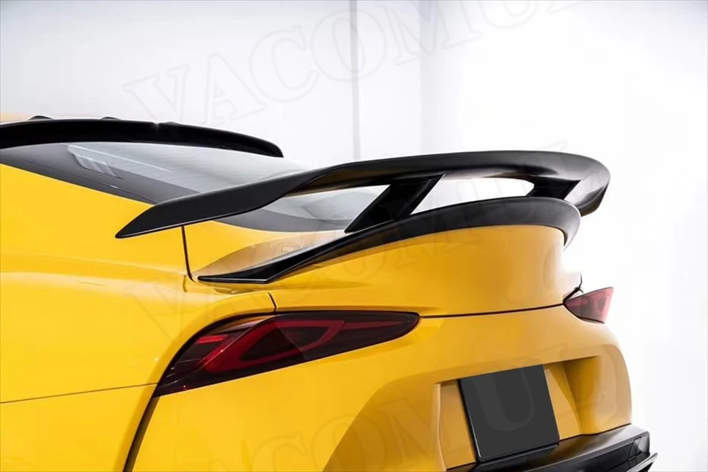 Для Toyota Supra карбоновый спойлер заднего багажника крыла черная отделка 2019 - 2020 FRP