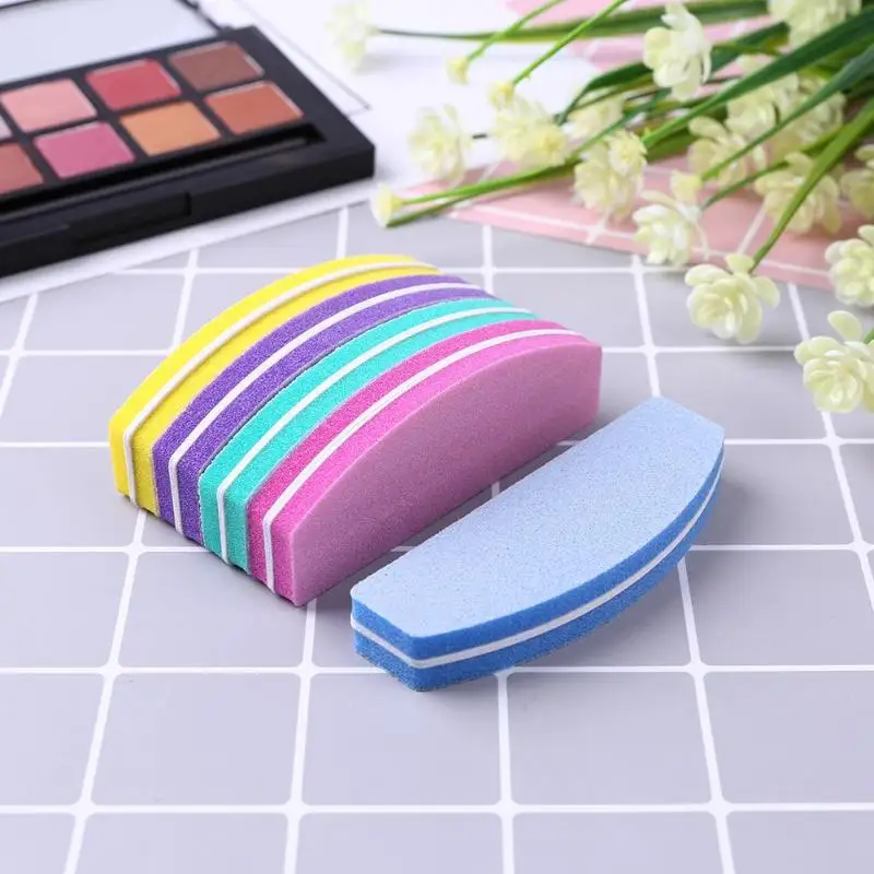 

20/50pcs Mini Nail Buffers Sponge Manicure Files Nail Art Polish Buffer Block Manicure Sanding Tool Random Color
