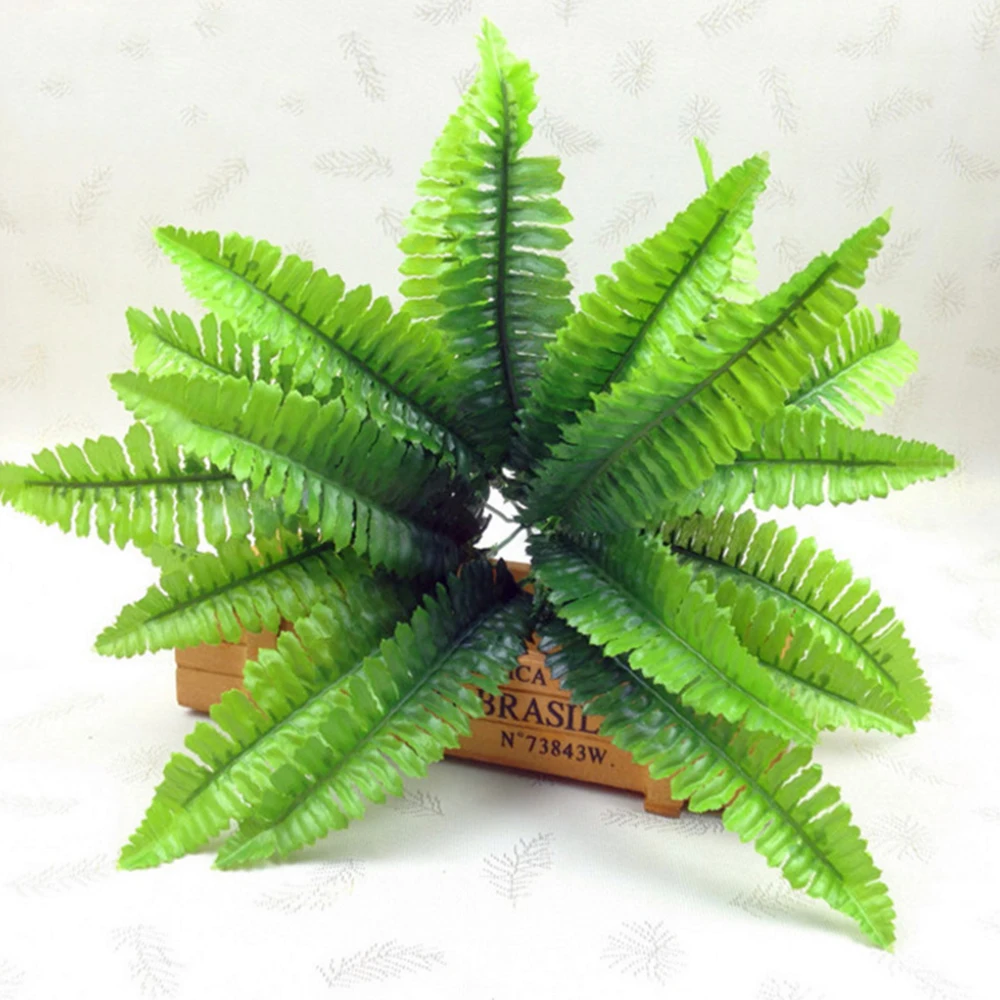 1pcs 7Branches Fake Water Plants Boston Fern Bouquet Plastic Party Decorations Home Garden Decoration Indoor Holiday Furnishings | Дом и сад