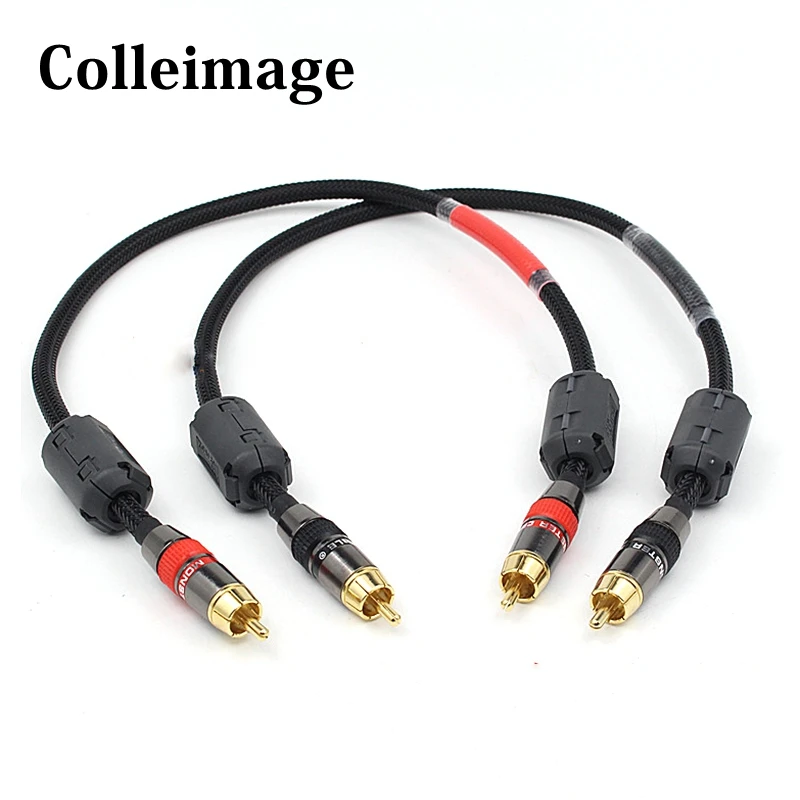 Hifi 4N OFC 2RCA кабель Hi end папа dvd плеер усилитель Межблочный аудио RCA кабель|Кабели VGA| |
