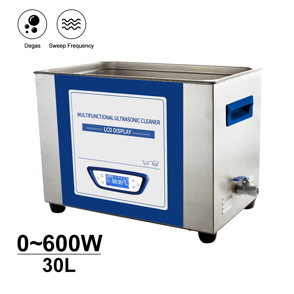 Ультразвуковой очиститель 30л ванна с ЖК дисплеем развертки частоты дегазации